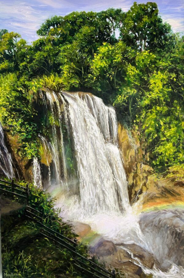 "Cataratas de pulhapanzak” Pintura original sobre lienzo