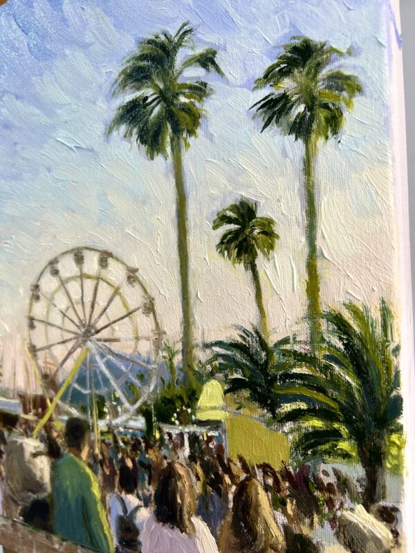 Feria de Barcelona, pintura original sobre lienzo